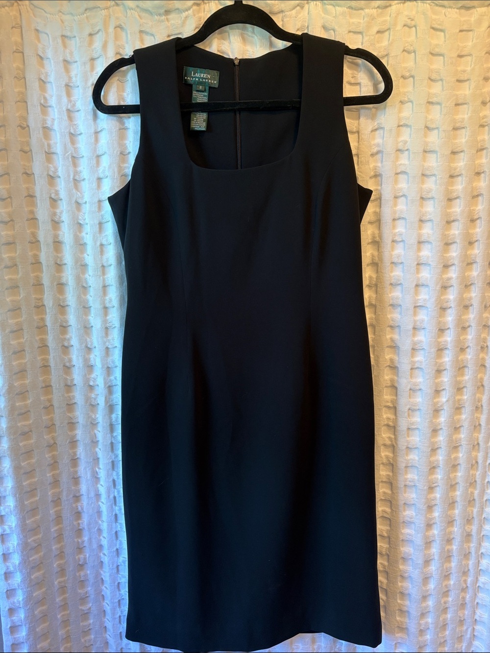 Lauren Ralph Lauren Black Sleeveless Midi Sheath Dress